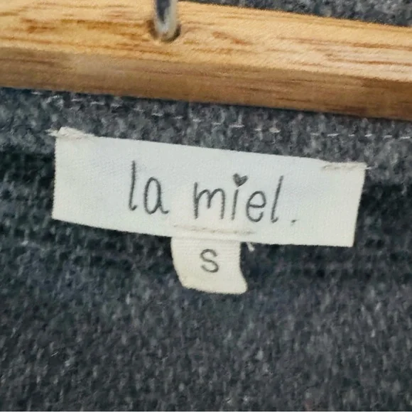 La Miel Aztec Oversized Raw Frayed Hem Jacket (S) - Picture 5 of 7